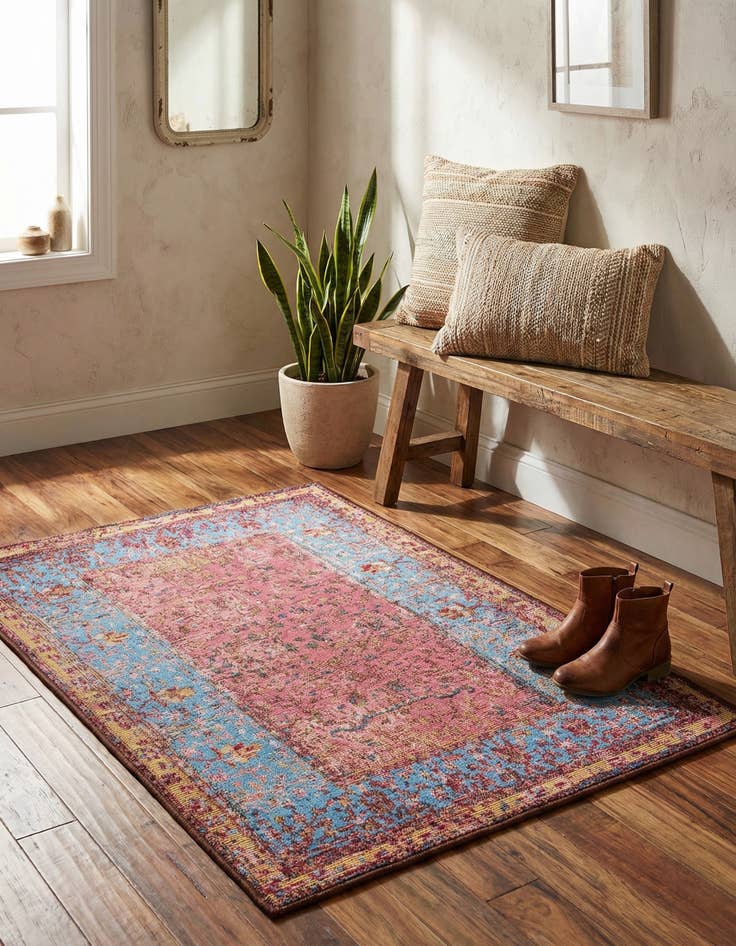 Detail image of  2' x 3' 1  Washable Traditional Indoor / Outdoor Rug