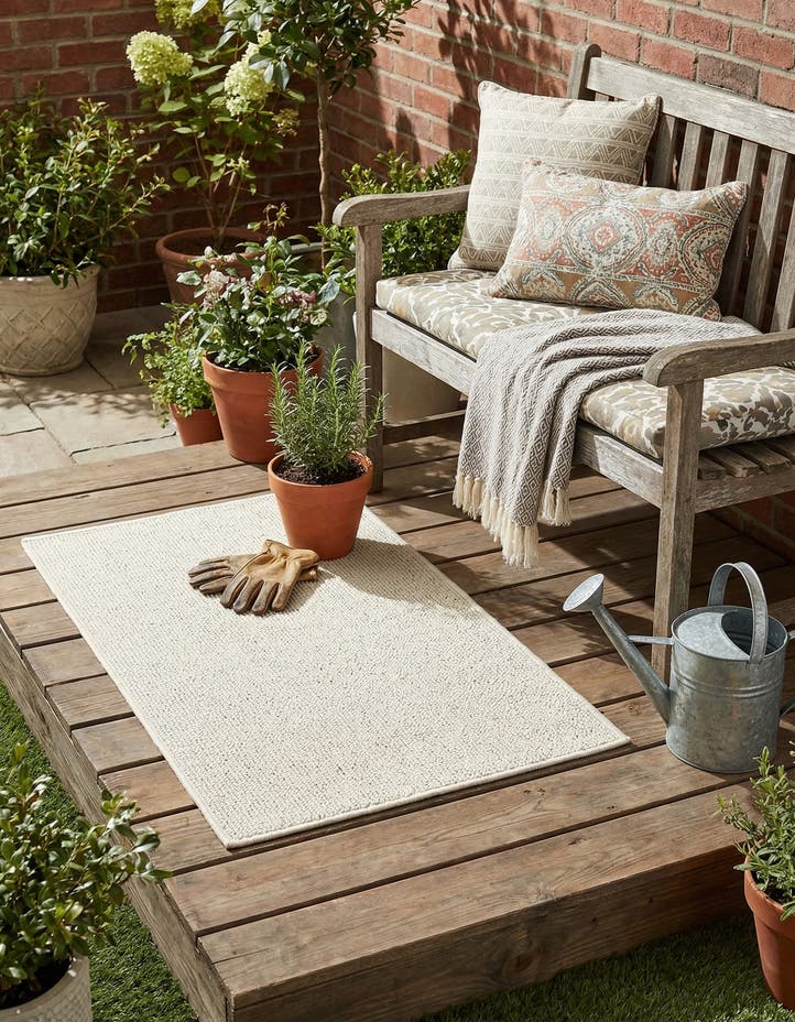 2' x 3' 1 Easy-Clean Solid Indoor / Outdoor ...