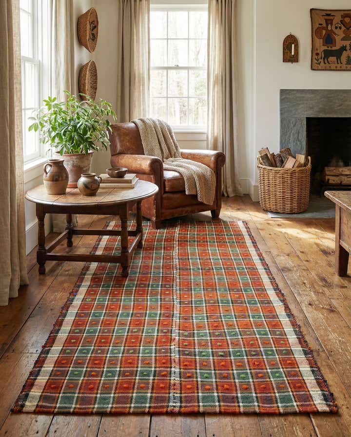 4' 1 x 7' 3 Jajim Wool Rug