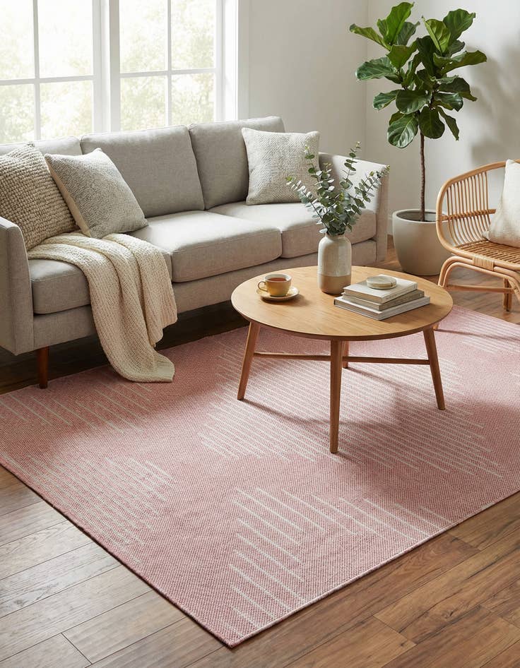 Detail image of 4' x 6'  Washable Modern Indoor / Outdoor Rug