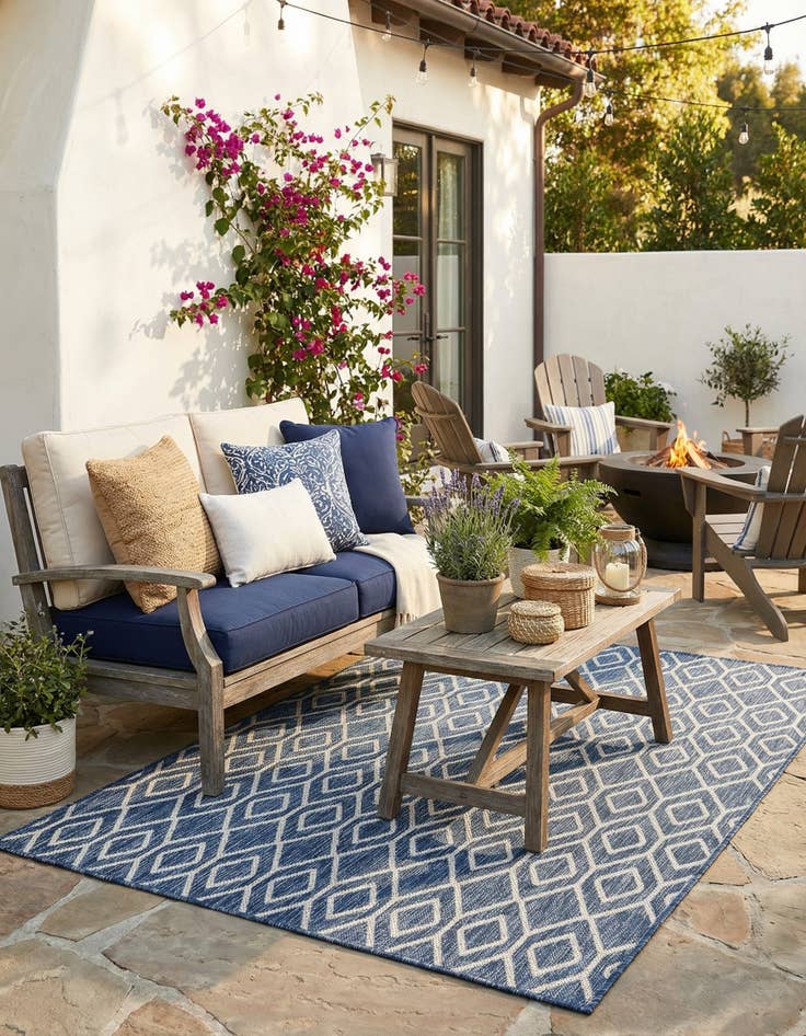 Detail image of 4' x 6'  Washable Jill Zarin Turks and Caicos Indoor / Outdoor Rug