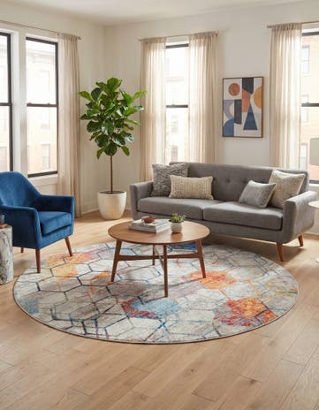 6' x 6' Andromeda Round Rug