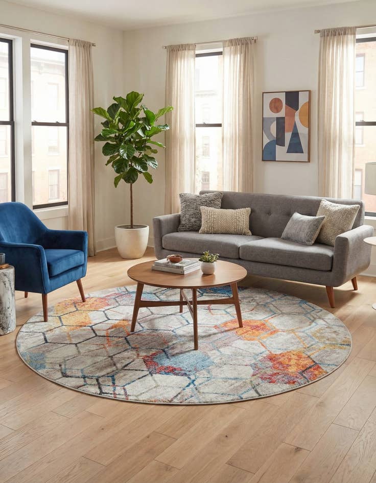 Detail image of  6' x 6' Andromeda Round Rug