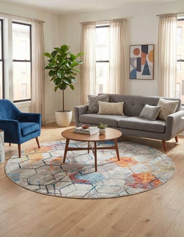 6' x 6' Andromeda Round Rug