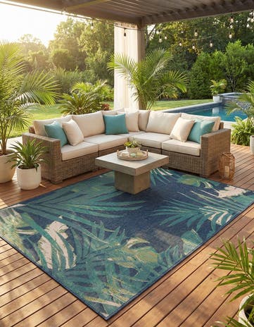 9' x 12' Easy-Clean Baja Indoor / Outdoor Rug