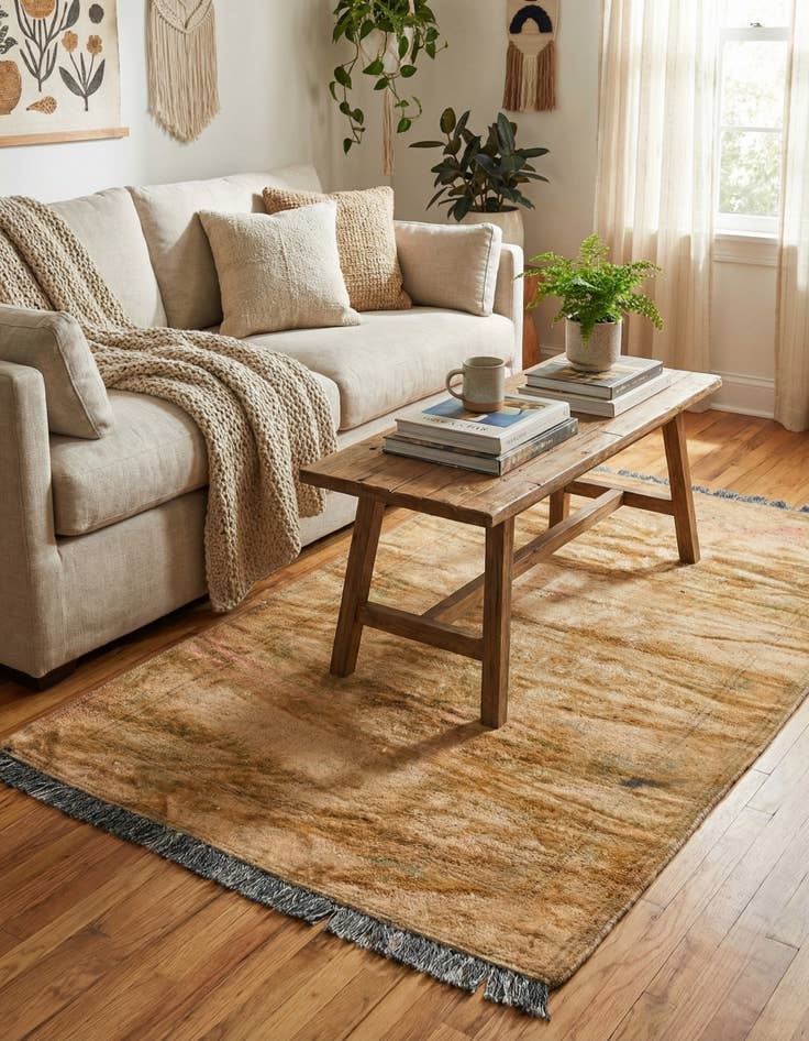 Detail image of 2' 8 x 4' 7  Hand Knotted Ultra Vintage Persian Wool Rug