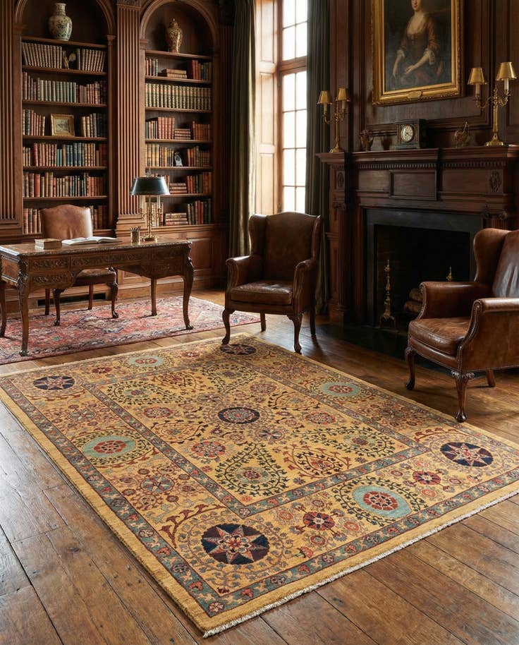 Detail image of 6' 7 x 8' 8 Hand Knotted Ariana Ziegler Oriental Rug