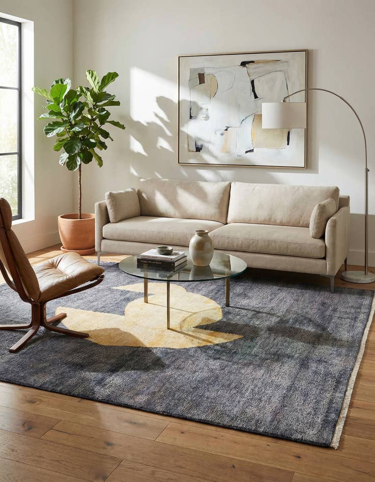 Detail image of 9' 5 x 11' 8  Hand Knotted Moroccan Wool Rug