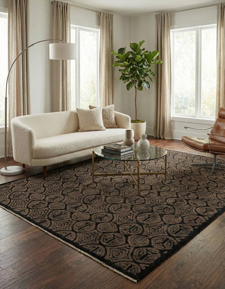 Detail image of 8' 4 x 11'  Hand Knotted Darya Wool Rug