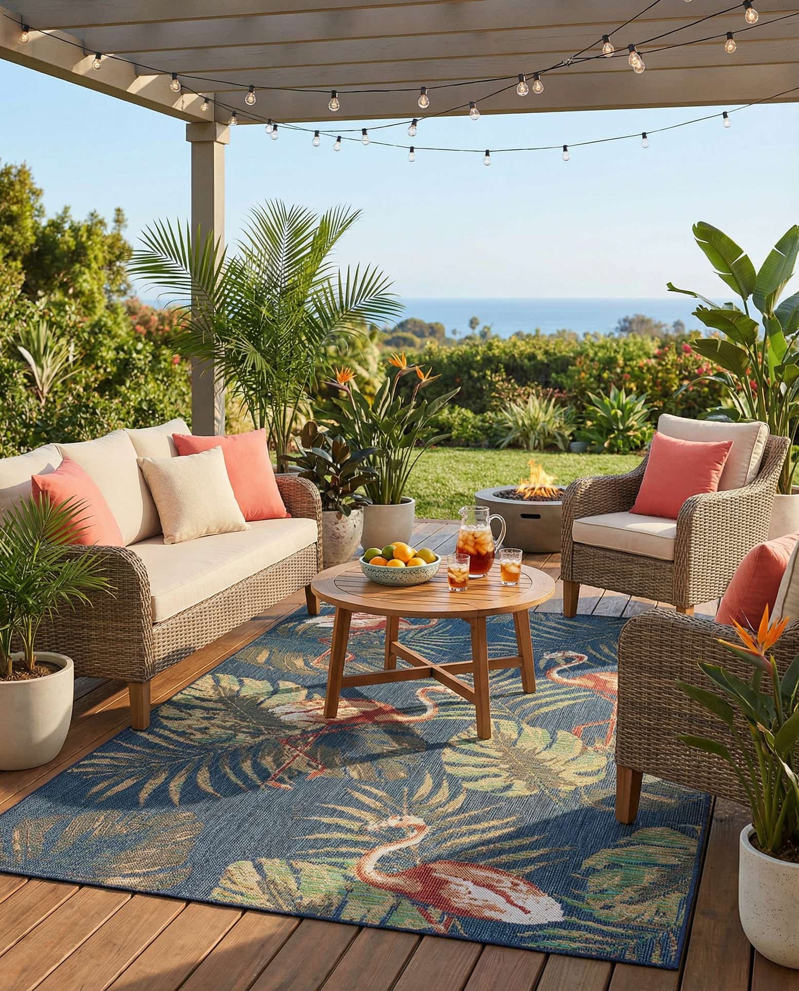 6' x 9' Easy-Clean Baja Indoor / Outdoor Rug