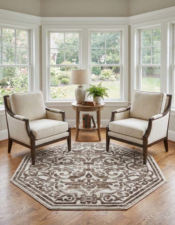 5' 3 x 5' 3 Hermitage Octagon Rug