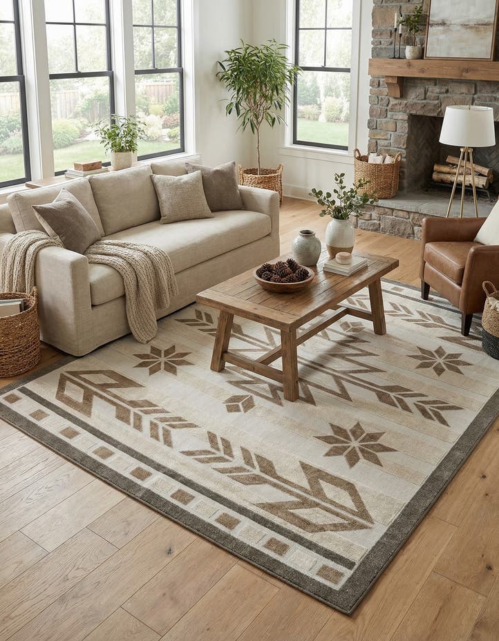 10' x 13' Easy-Clean Modern Indoor / Outdoor...