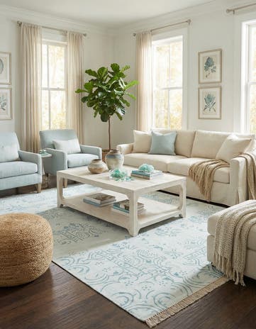 5' 7 x 7' 10 Hand Knotted Darya Wool Rug