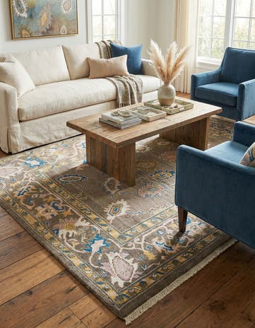 5' 3 x 8' 5 Hand Knotted Oushak Rug