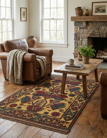3' 2 x 5' Hand Knotted Sumak Wool Rug