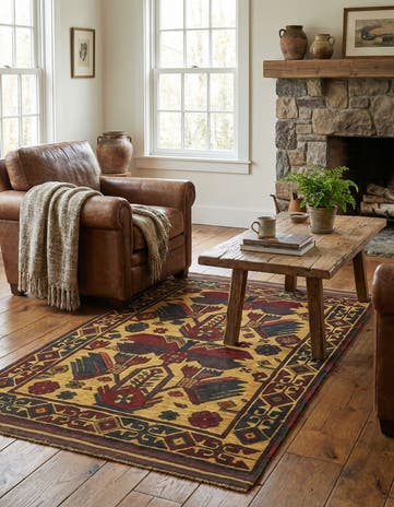 3' 2 x 5' Hand Knotted Sumak Wool Rug