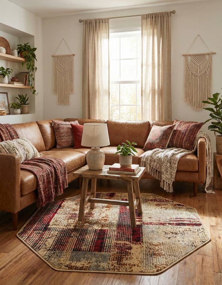 Detail image of 3' 3 x 3' 3 Saturn Octagon Rug