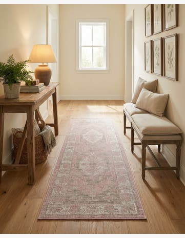 2' x 6' Easy-Clean Traditional Indoor / Outdoor Runner Rug