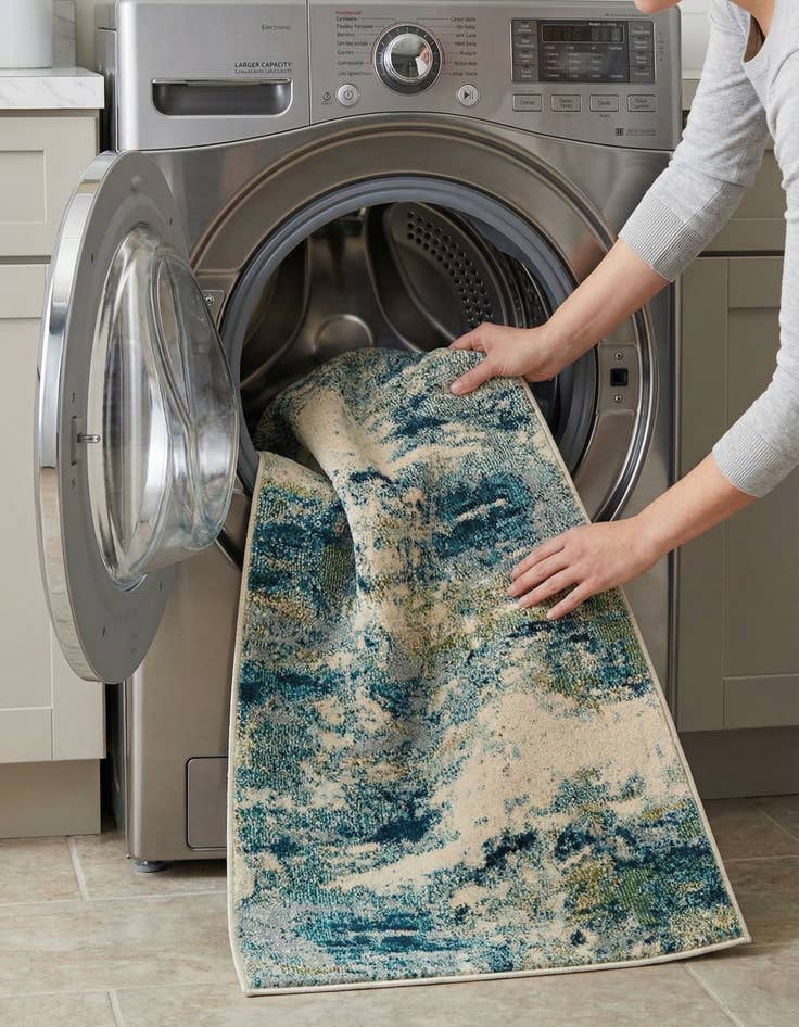 Detail image of 2' 7 x 12'  Washable Spectrum Runner Rug