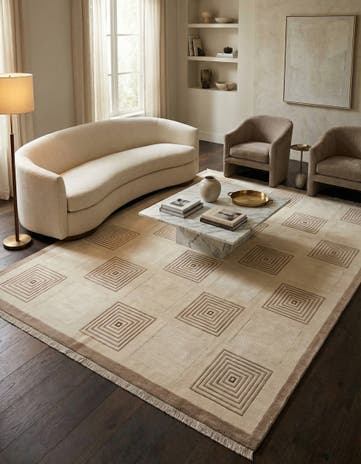 8' 1 x 11' 6 Hand Knotted Darya Wool Rug