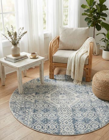 Gray Newport Round Rug