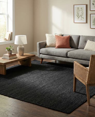  7' 10 x 7' 10  Hand Braided Jute Square Rug