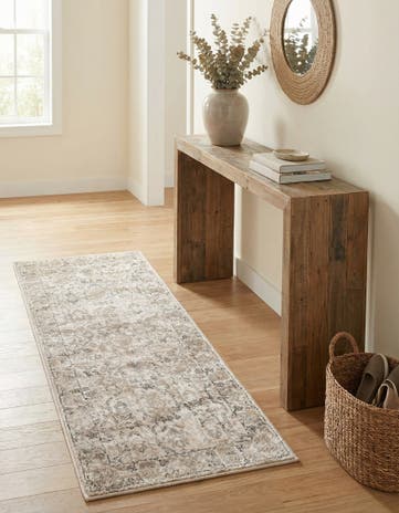 Ivory Oregon Runner Rug