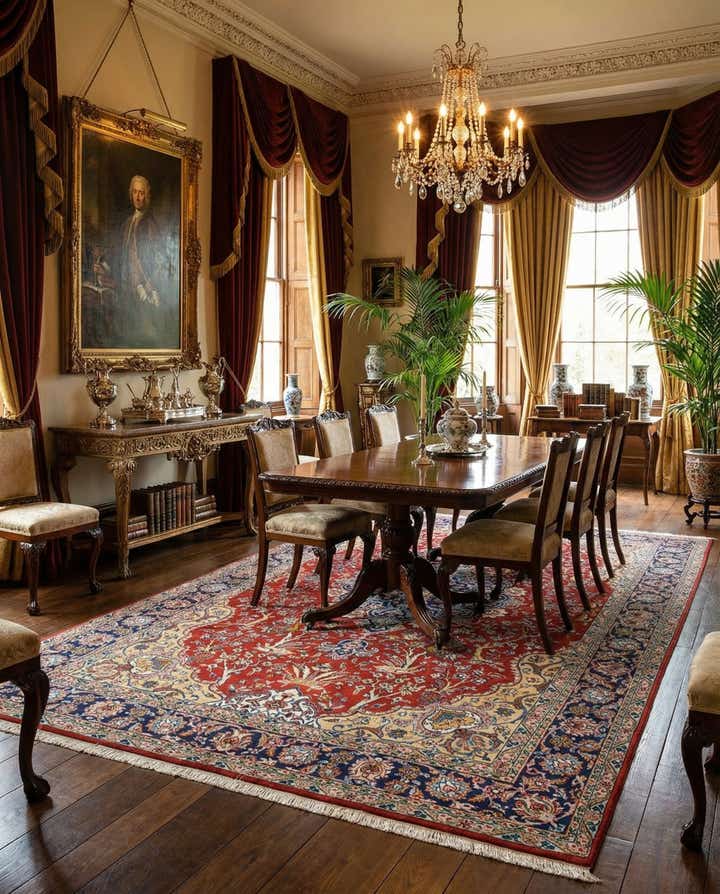 7' 5 x 11' Indo Tabriz Wool Rug