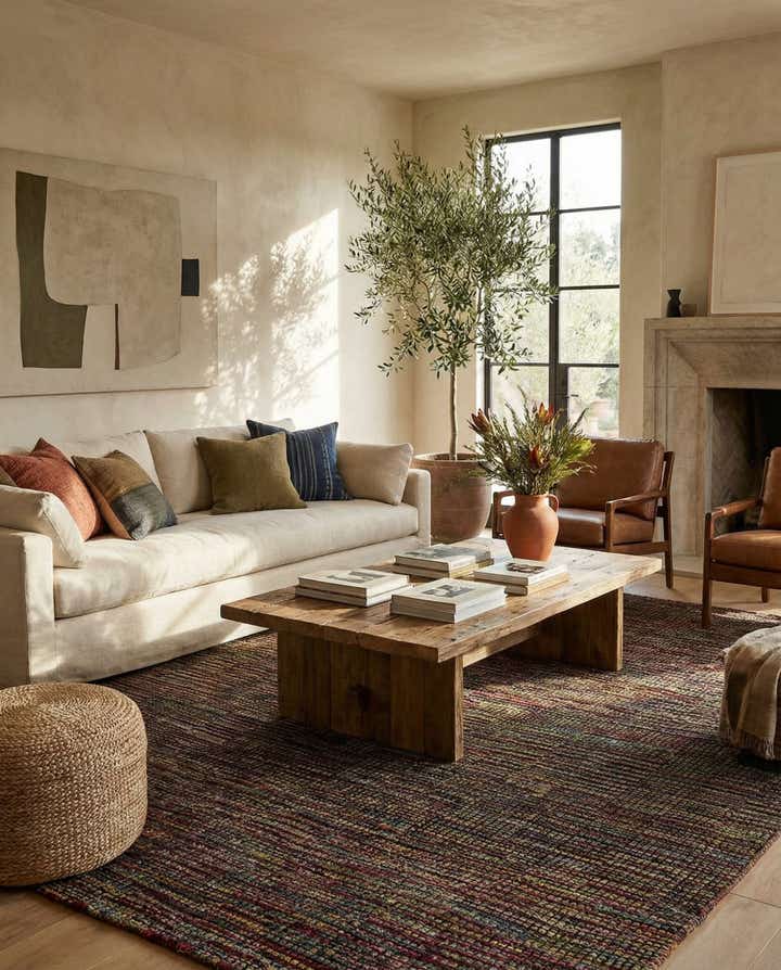 7' 9 x 10' 6 Hand Knotted Moroccan Wool Rug