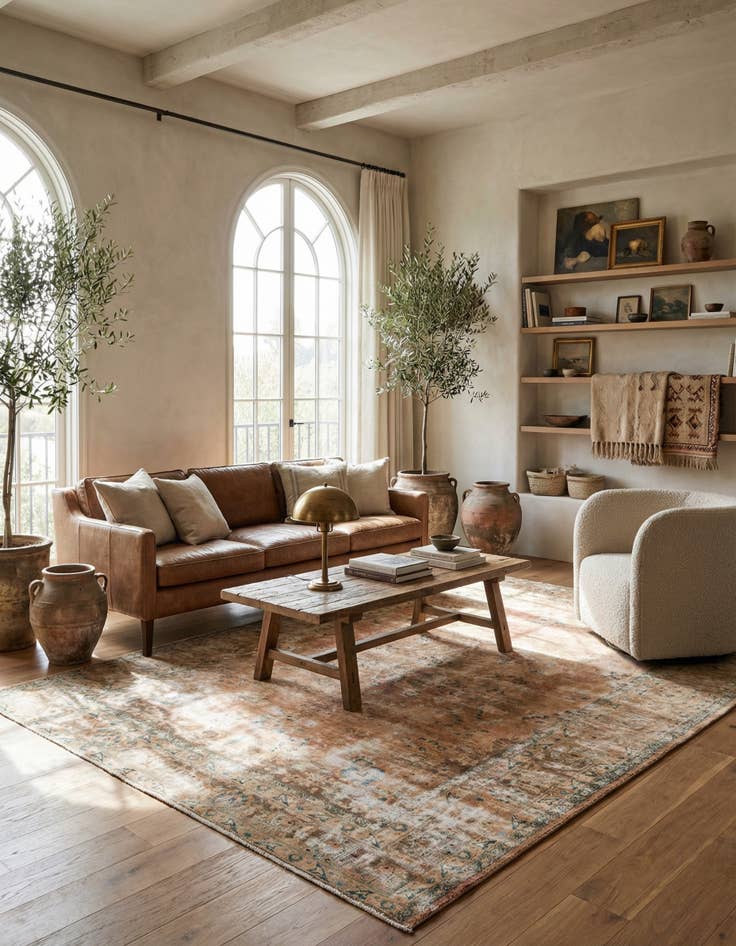 Detail image of 6' 7 x 9' 3  Hand Knotted Ultra Vintage Persian Wool Rug