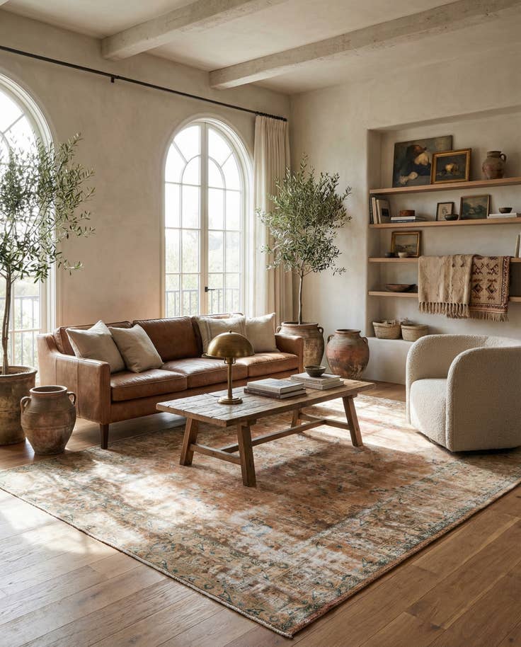 Detail image of 6' 7 x 9' 3 Hand Knotted Ultra Vintage Persian Wool Rug