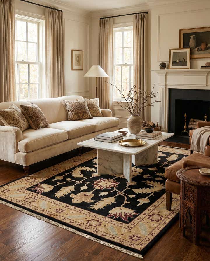 5' 2 x 7' 7 Hand Knotted Ziegler Wool Rug