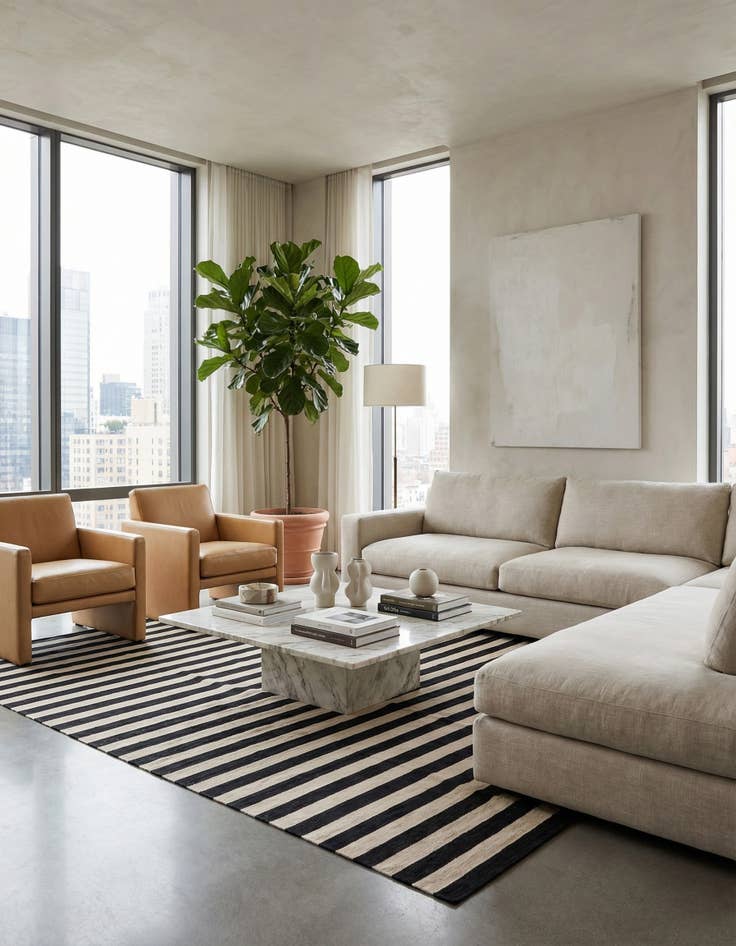 Detail image of 8' 4 x 11' 2  Hand Woven Kilim Modern Wool Rug