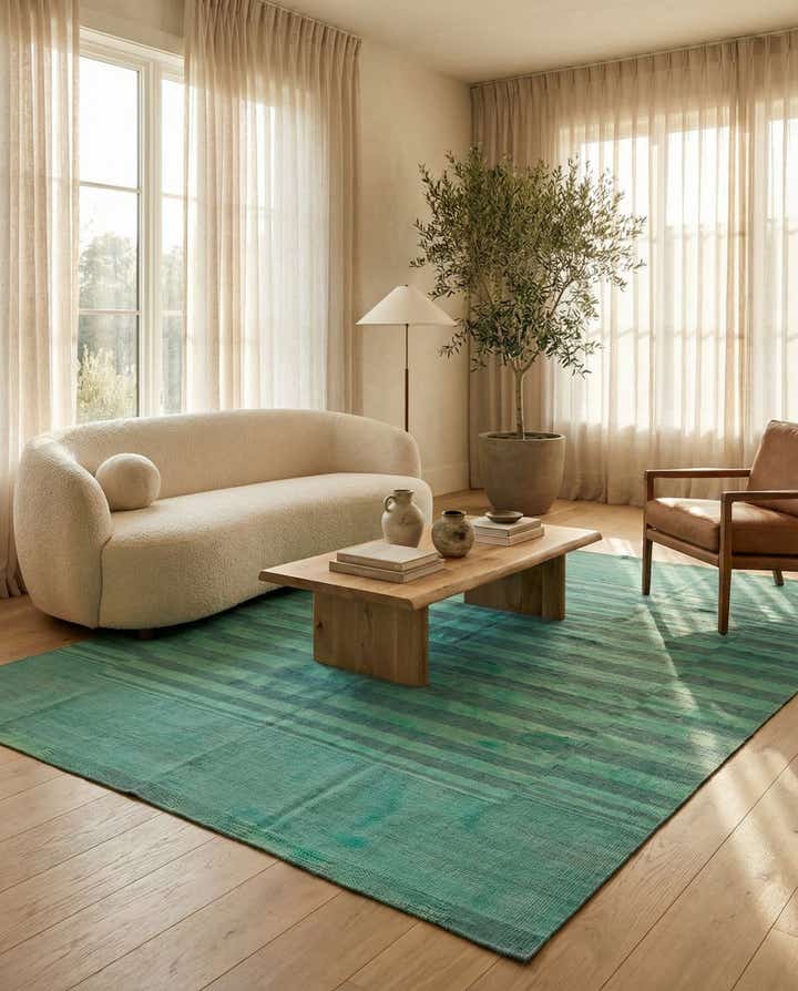 5' 7 x 7' 6 Hand Woven Kilim Modern Wool Rug