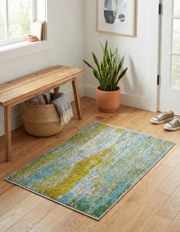 Turquoise Washable Sevilla Rug