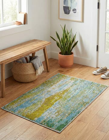 Turquoise Washable Sevilla Rug