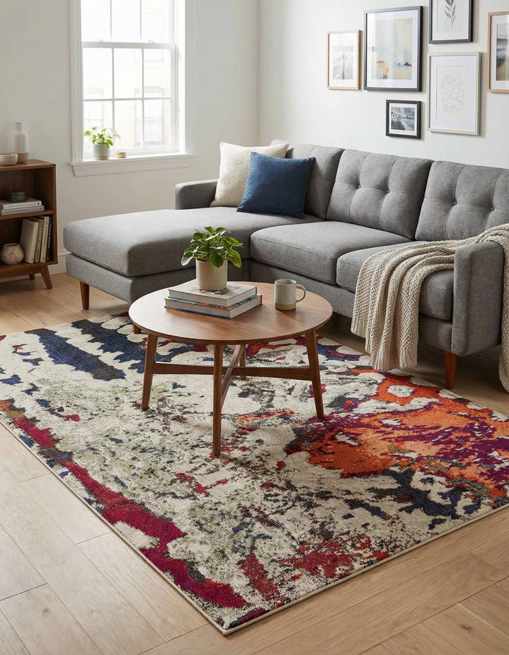 Detail image of 5' 3 x 8'  Washable Haerfest Rug