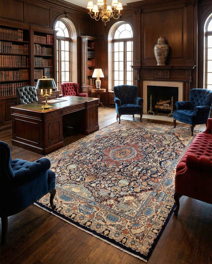 Detail image of 9' 11 x 12' 4 Kashmar Wool Rug