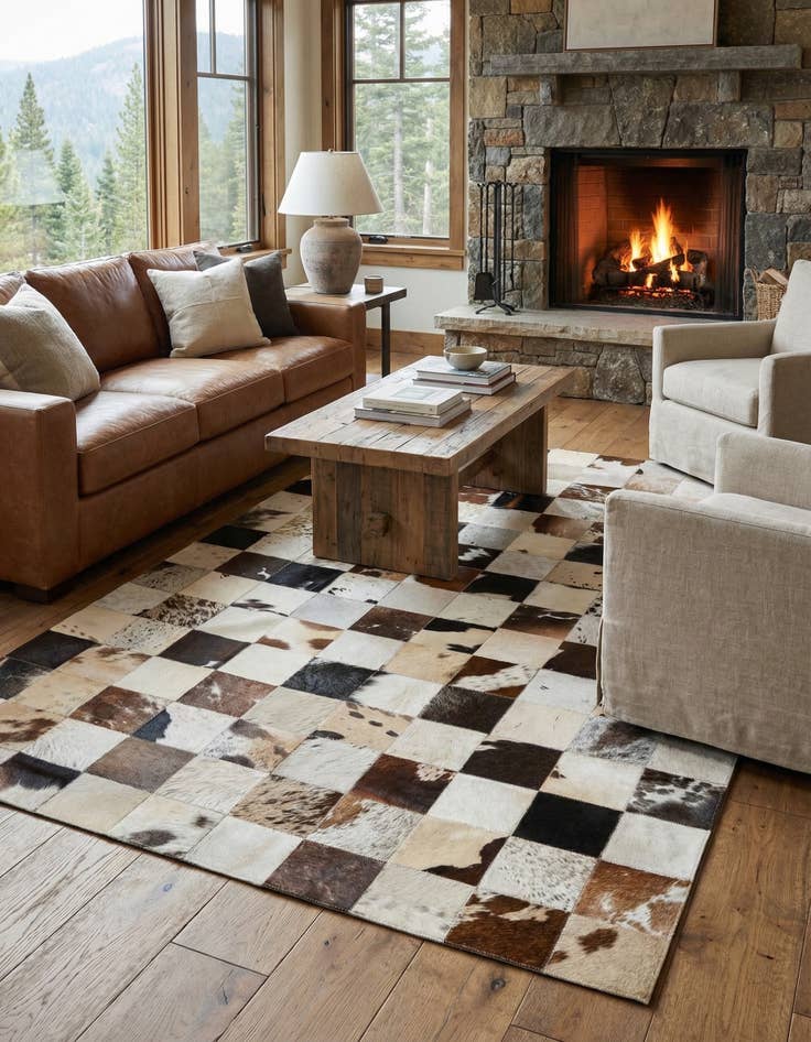 Detail image of  5' x 7' 10 Cowhide Rug