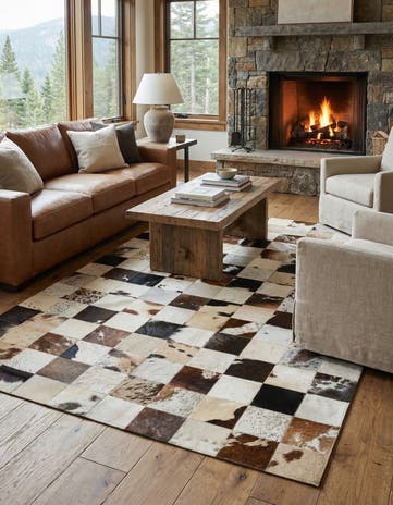5' x 7' 10 Cowhide Rug