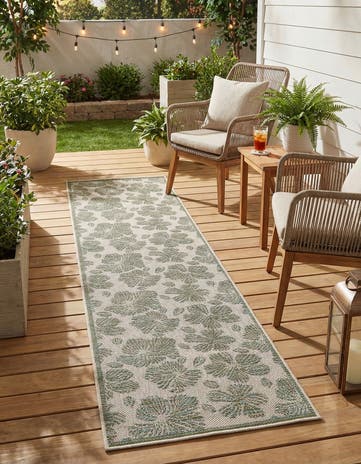2' 7 x 12' Easy-Clean Baja Indoor / Outdoor Runner Rug