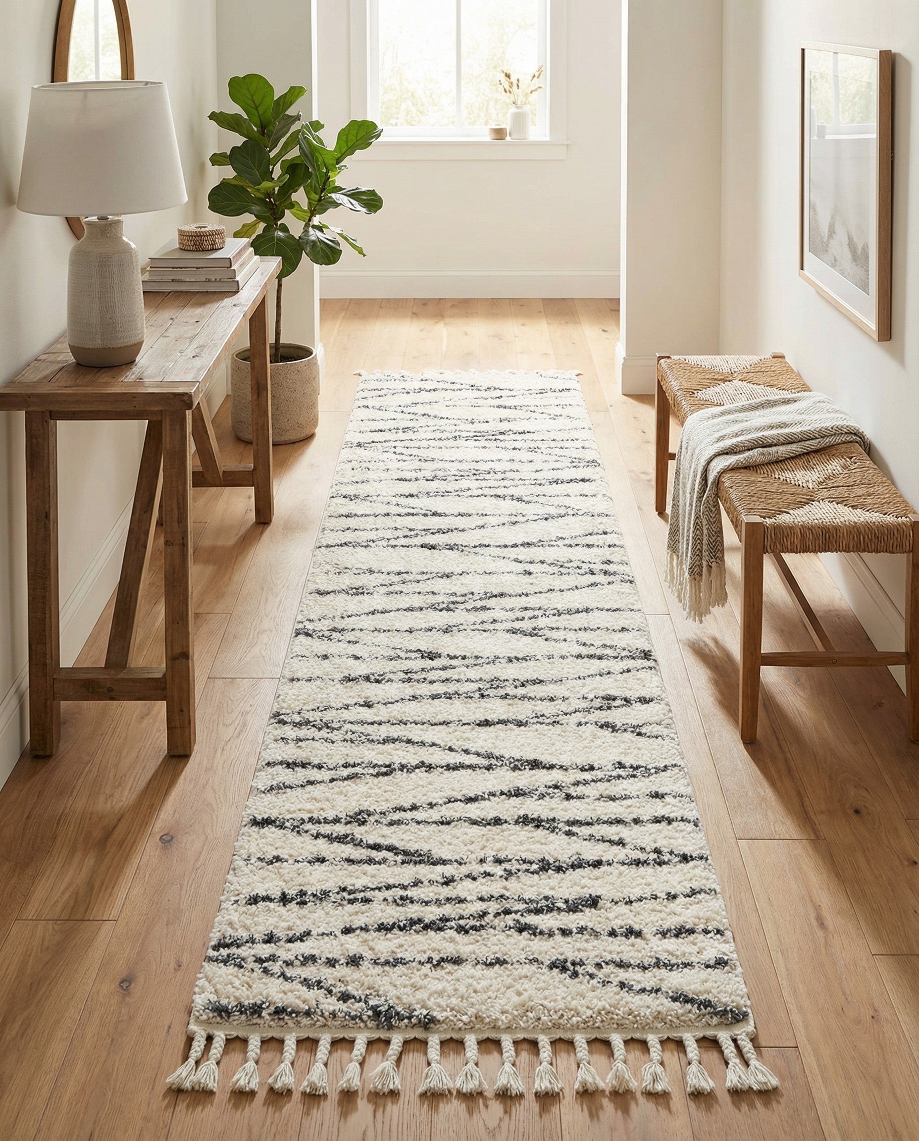 2' 7 x 12' Serenity Shag Runner Rug