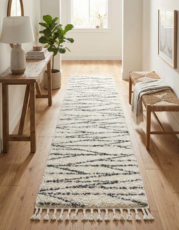 2' 7 x 12' Serenity Shag Runner Rug