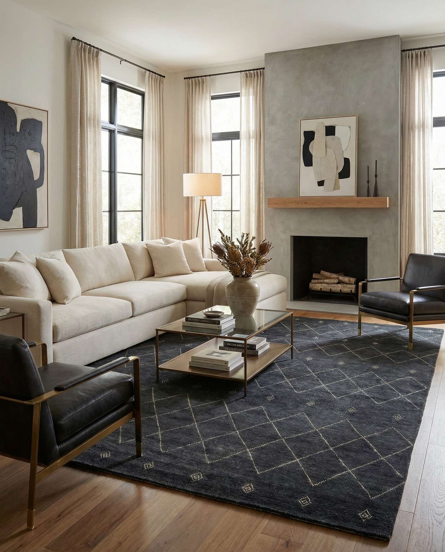 9' x 12' 1 Hand Knotted Darya Wool Rug