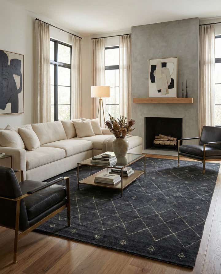 9' x 12' 1 Hand Knotted Darya Wool Rug