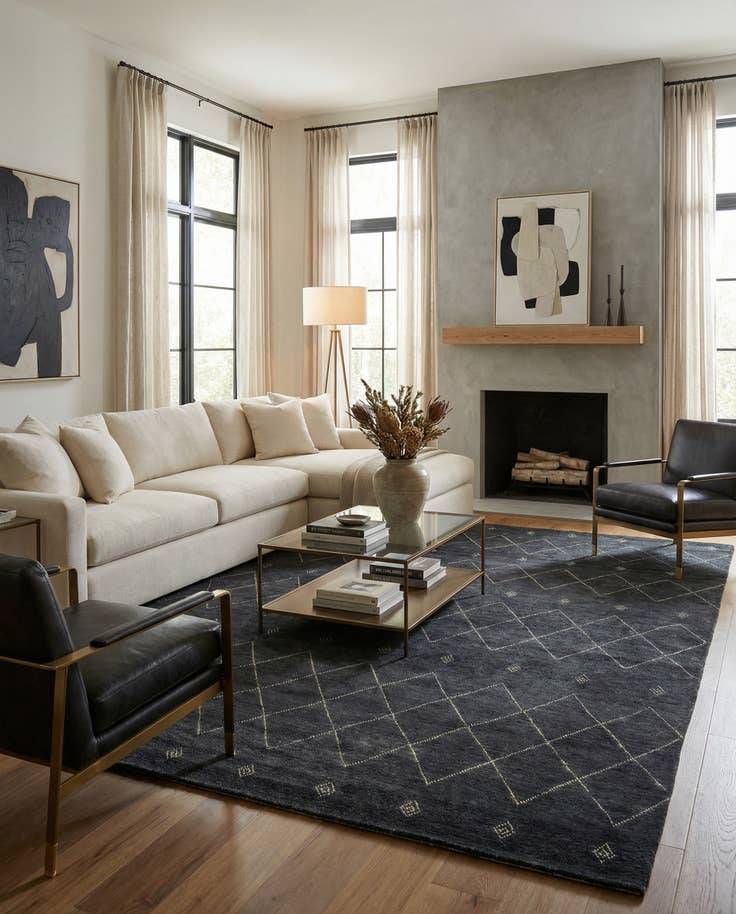 Detail image of 9' x 12' 1 Hand Knotted Darya Wool Rug