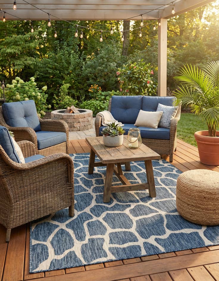 Detail image of 6' x 9'  Washable Safari Indoor / Outdoor Rug