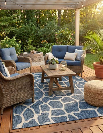 6' x 9' Easy-Clean Safari Indoor / Outdoor Rug