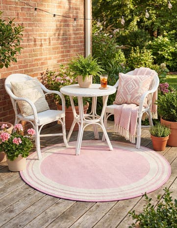 5' 3 x 5' 3 Easy-Clean Aruba Indoor / Outdoor Round Rug