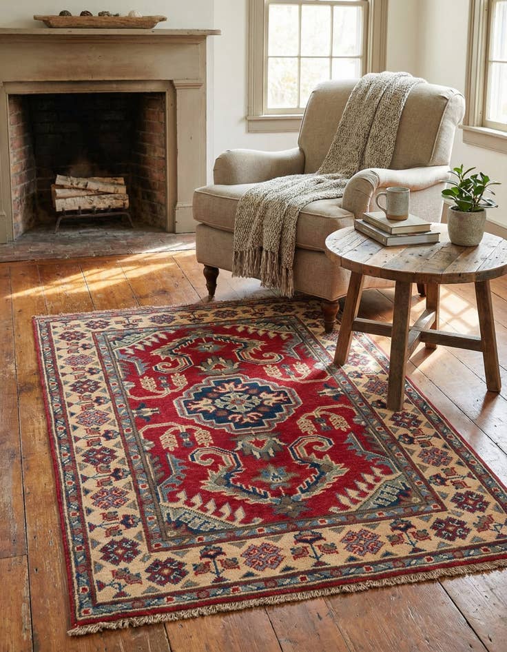 Detail image of 2' 9 x 4' 1  Hand Knotted Kazak Rug